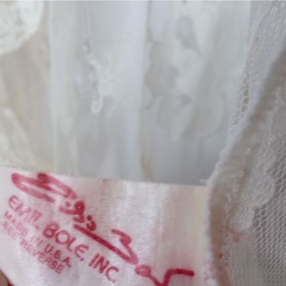 Vintage Emil Bole Ivory lace sleepwear cardigan size medium - Picture 4 of 6